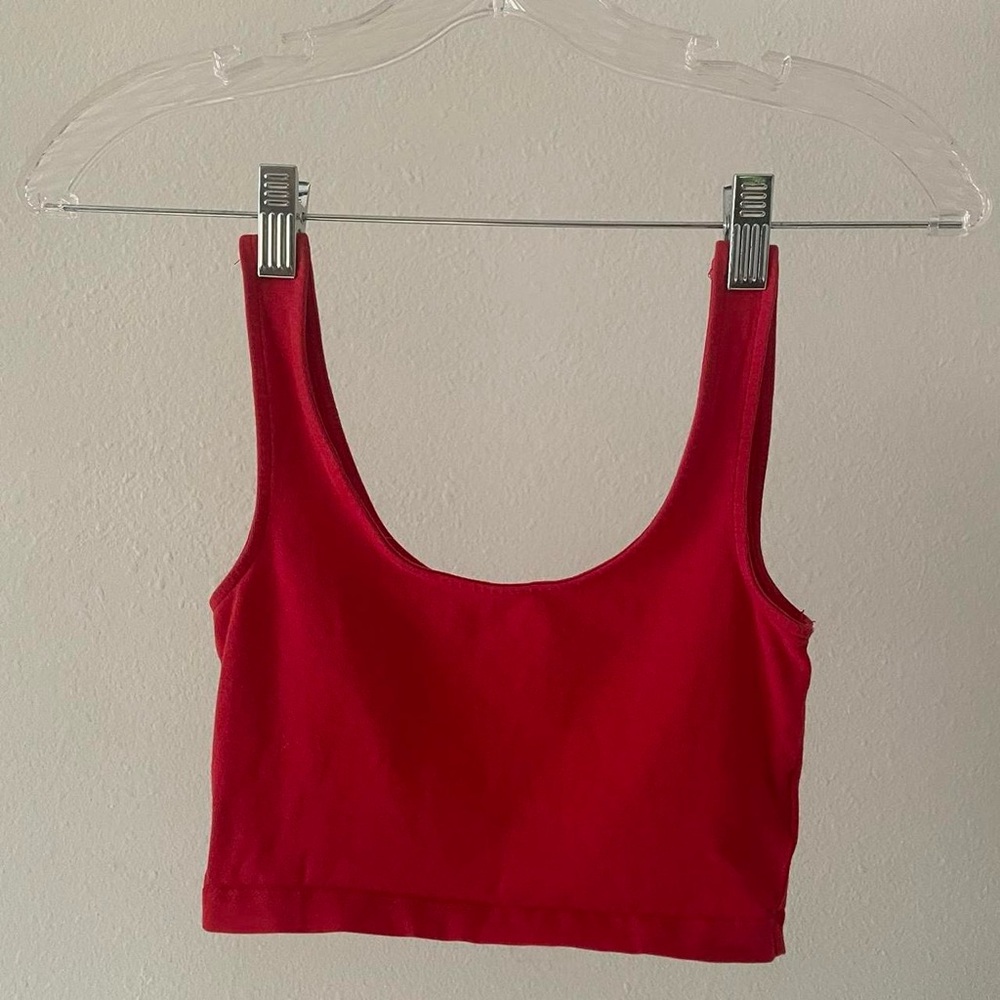 Extra Small Red H&M Cropped Tank Top